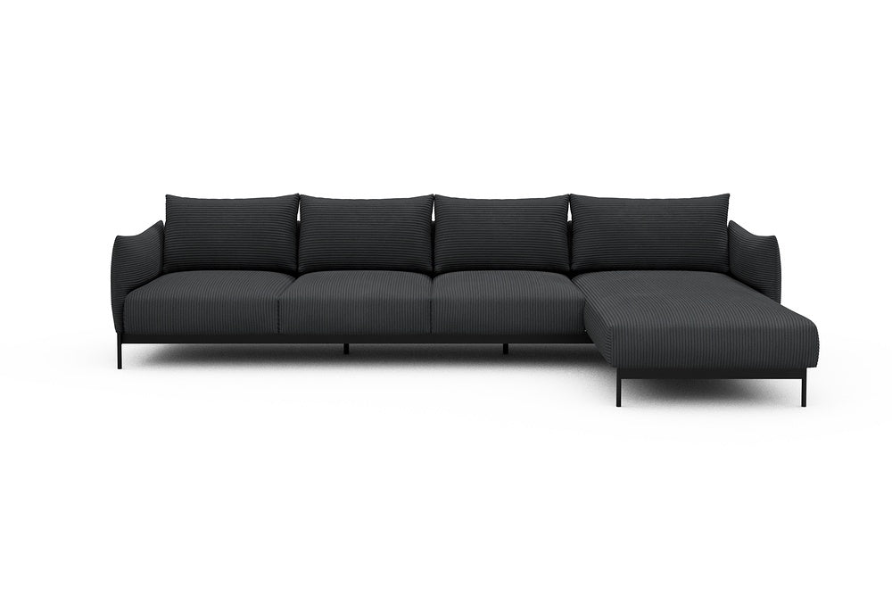 Kayto Modular Sofa - B3 - 340 x 185 cm - 3 Seater + Chaise - 593 Corduroy Graphite