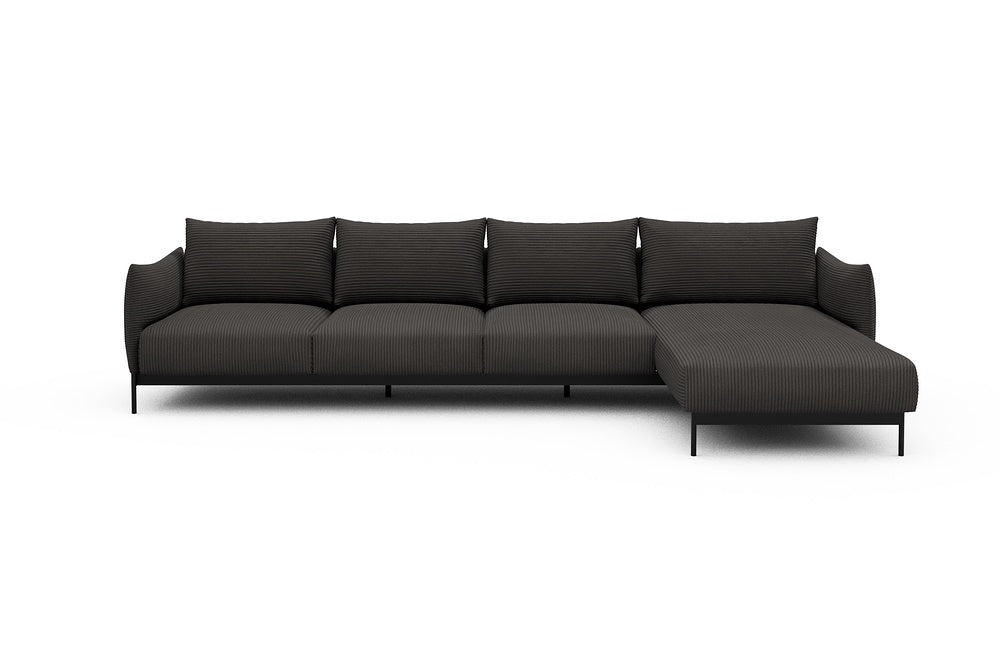 Kayto Modular Sofa - B3 - 340 x 185 cm - 3 Seater + Chaise - 597 Corduroy Charcoal