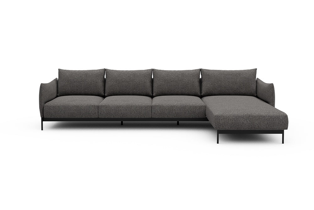 Kayto Modular Sofa - B3 - 340 x 185 cm - 3 Seater + Chaise - 772 Carreno Salt & Pepper