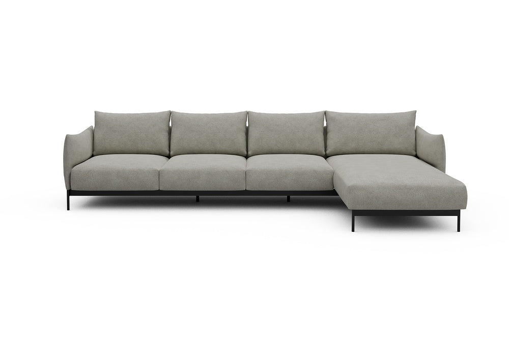 Kayto Modular Sofa - B3 - 340 x 185 cm - 3 Seater + Chaise - 773 Carreno Moon Stone White