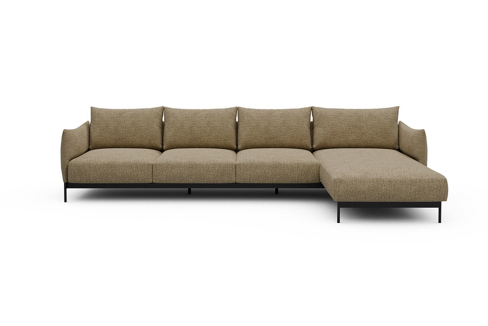 Kayto Modular Sofa - B3 - 340 x 185 cm - 3 Seater + Chaise - 774 Carreno Sicilian Yellow