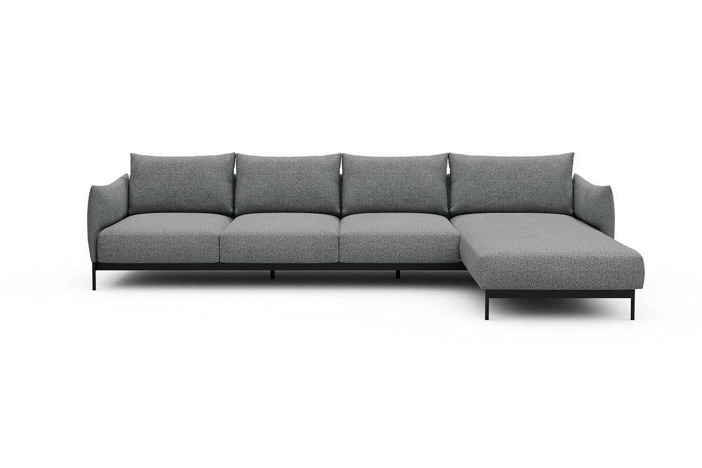 Kayto Modular Sofa - B3 - 340 x 185 cm - 3 Seater + Chaise - 819 Aivi Gravel Grey