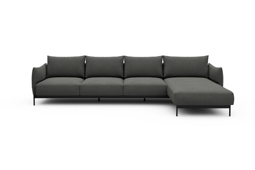 Kayto Modular Sofa - B3 - 340 x 185 cm - 3 Seater + Chaise - 852 Mahoga Seal Grey