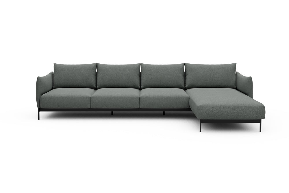 Kayto Modular Sofa - B3 - 340 x 185 cm - 3 Seater + Chaise - 853 Mahoga Dove Grey