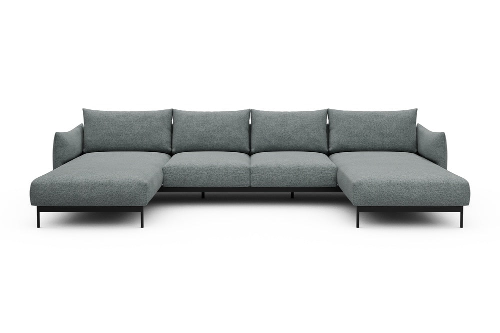 Kayto Modular Sofa - B4 - 355 x 185 cm - Chaise + 2 Seater + Chaise - 499 Casone Light mixed Green