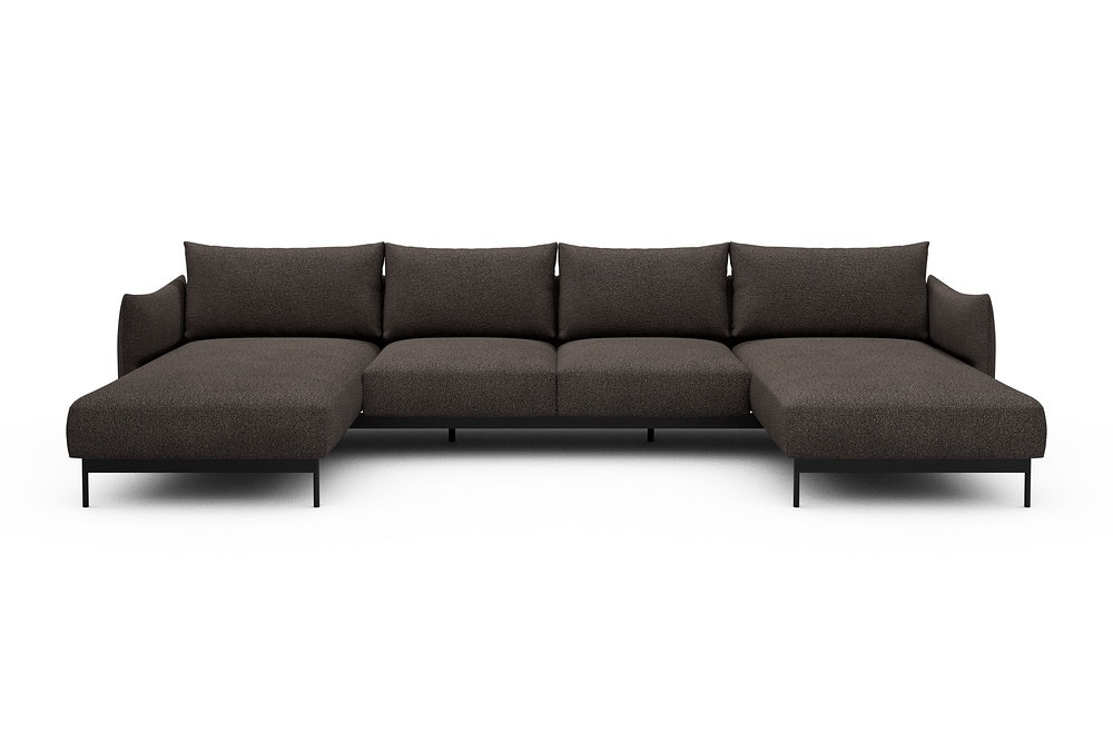 Kayto Modular Sofa - B4 - 355 x 185 cm - Chaise + 2 Seater + Chaise - 530 Bouclé Taupe