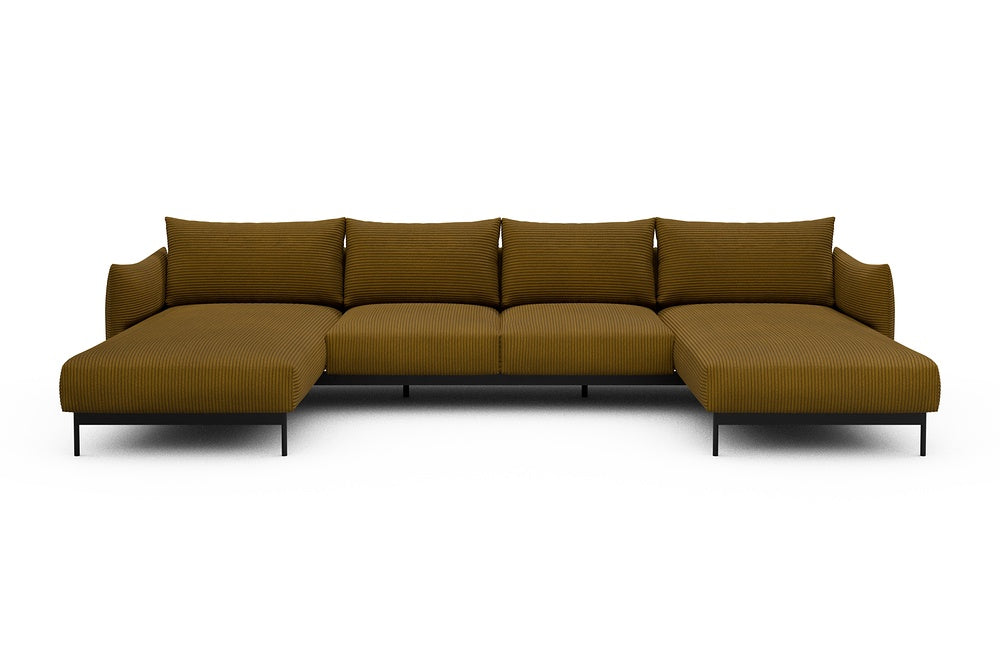 Kayto Modular Sofa - B4 - 355 x 185 cm - Chaise + 2 Seater + Chaise - 601 Corduroy Ochre