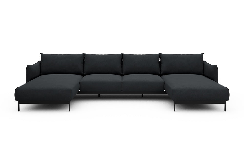 Kayto Modular Sofa - B4 - 355 x 185 cm - Chaise + 2 Seater + Chaise - 766 Cura Anthracite