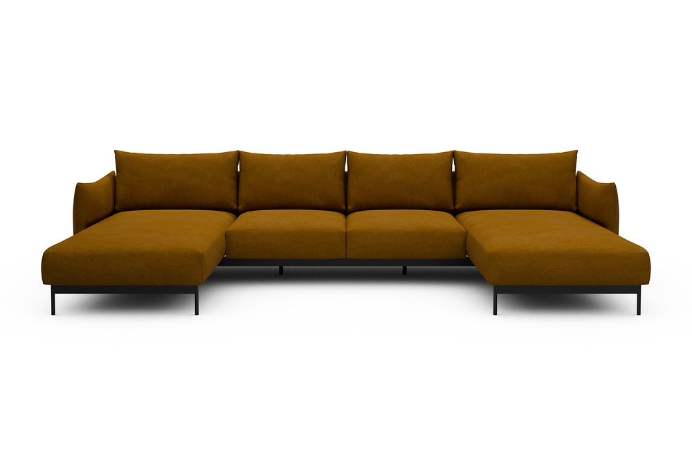 Kayto Modular Sofa - B4 - 355 x 185 cm - Chaise + 2 Seater + Chaise - 767 Cura Apricot