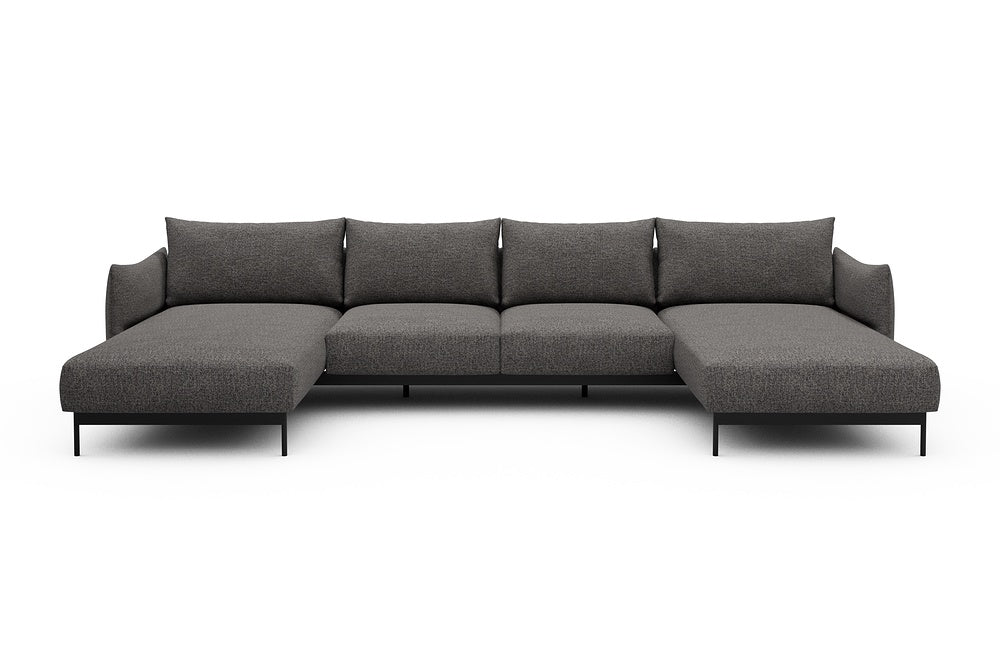 Kayto Modular Sofa - B4 - 355 x 185 cm - Chaise + 2 Seater + Chaise - 772 Carreno Salt & Pepper