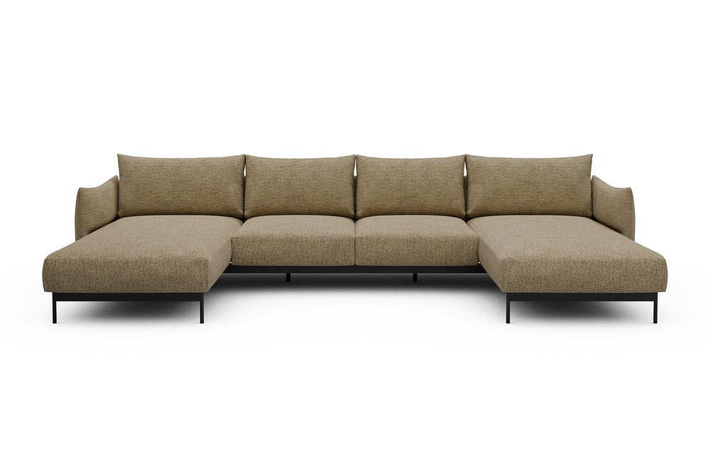 Kayto Modular Sofa - B4 - 355 x 185 cm - Chaise + 2 Seater + Chaise - 774 Carreno Sicilian Yellow