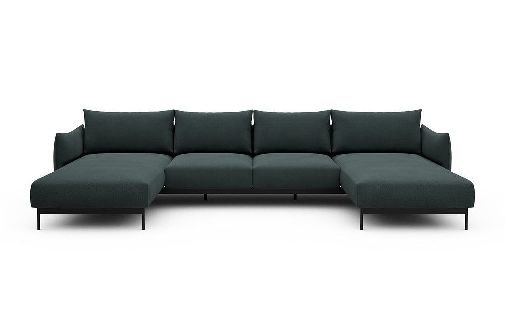 Kayto Modular Sofa - B4 - 355 x 185 cm - Chaise + 2 Seater + Chaise - 851 Mahoga Dark Blue