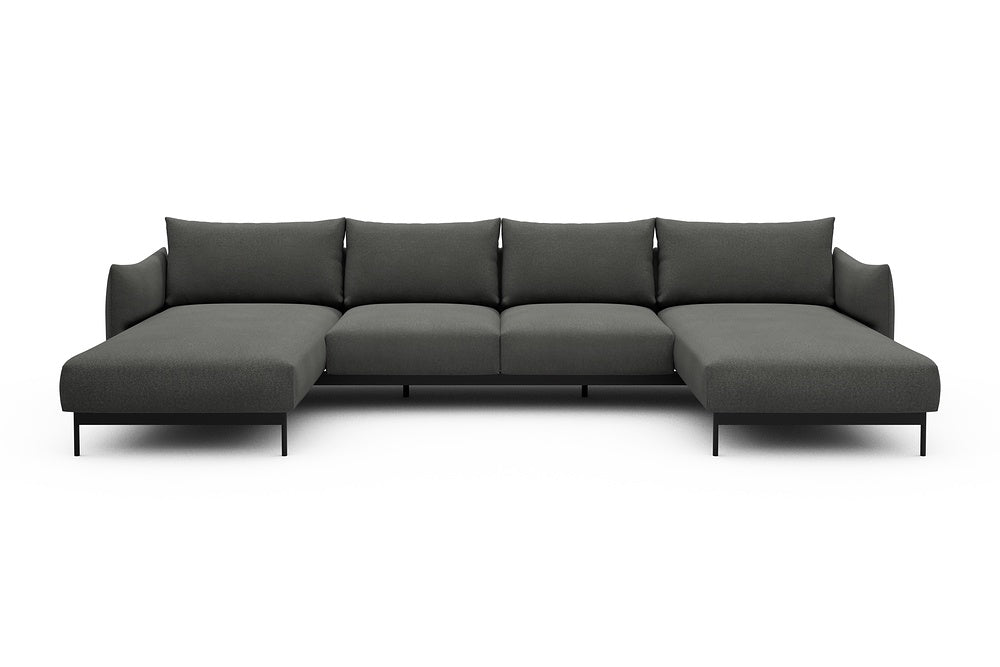 Kayto Modular Sofa - B4 - 355 x 185 cm - Chaise + 2 Seater + Chaise - 852 Mahoga Seal Grey