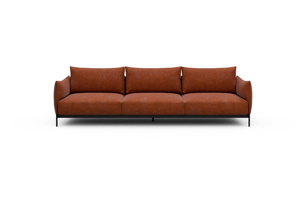 Kayto Modular Sofa - C3 - 295 x 100 cm - 3 Seater - 412 Esina Rust Orange
