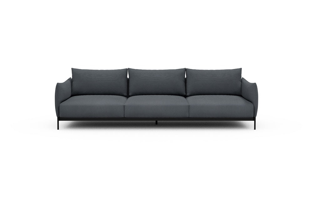 Kayto Modular Sofa - C3 - 295 x 100 cm - 3 Seater - 592 Corduroy Silvermist