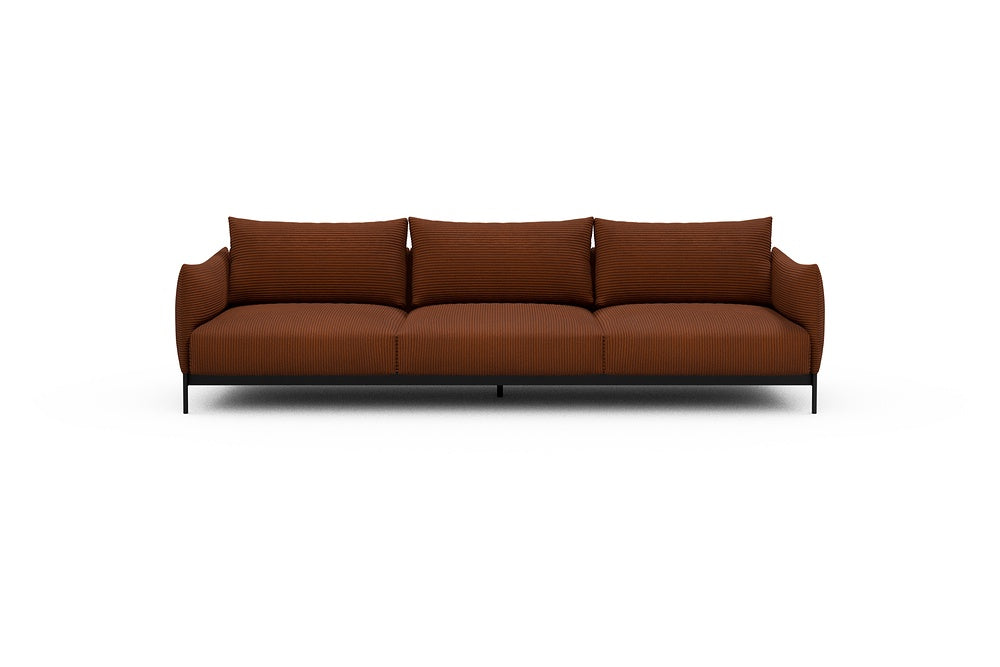 Kayto Modular Sofa - C3 - 295 x 100 cm - 3 Seater - 595 Corduroy Burnt-Orange