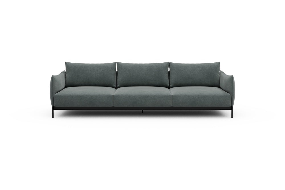 Kayto Modular Sofa - C3 - 295 x 100 cm - 3 Seater - 812 Smooth Smooth Silver Grey