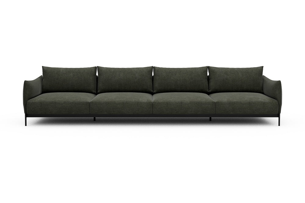 Kayto Modular Sofa - C4 - 385 x 100 cm - 4 Seater - 413 Esina Olive Green