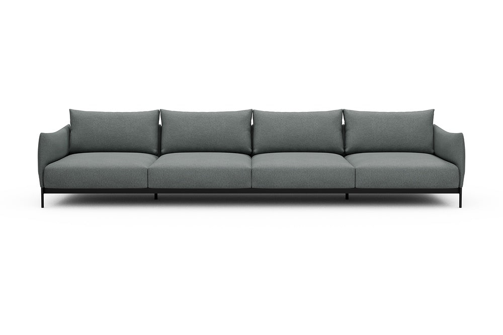 Kayto Modular Sofa - C4 - 385 x 100 cm - 4 Seater - 485 Denari Soft Grey