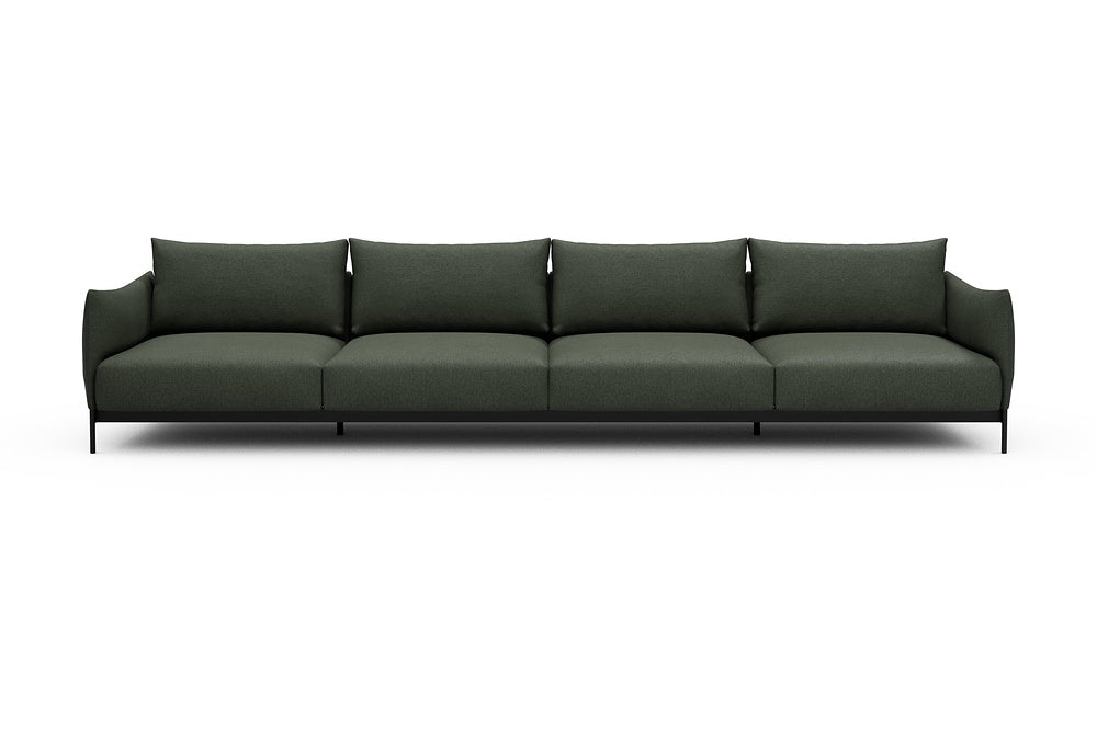 Kayto Modular Sofa - C4 - 385 x 100 cm - 4 Seater - 488 Denari Forest Green