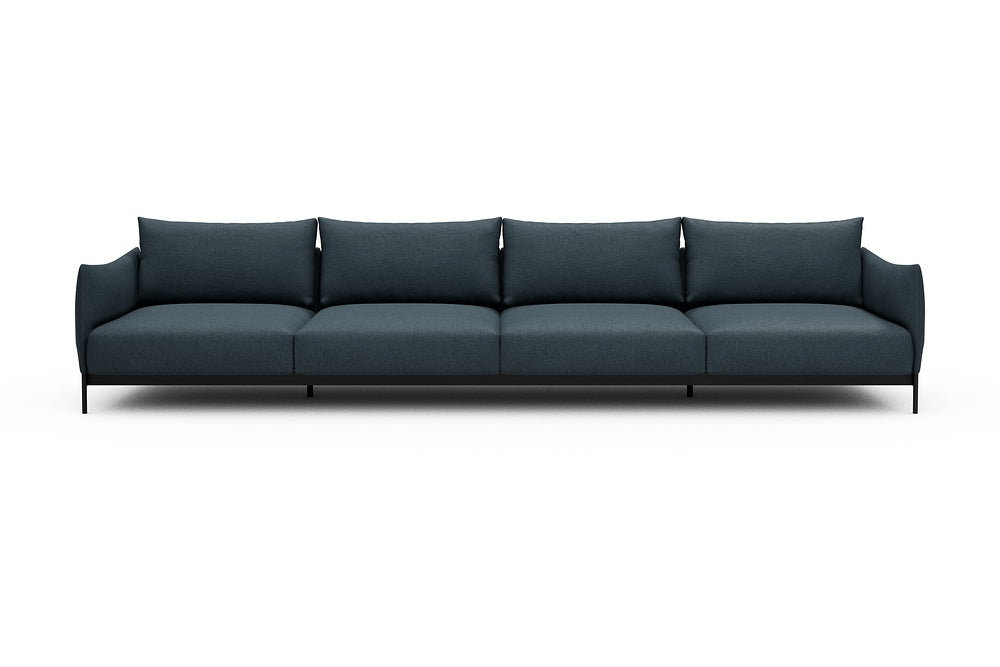 Kayto Modular Sofa - C4 - 385 x 100 cm - 4 Seater - 489 Denari Royal Blue