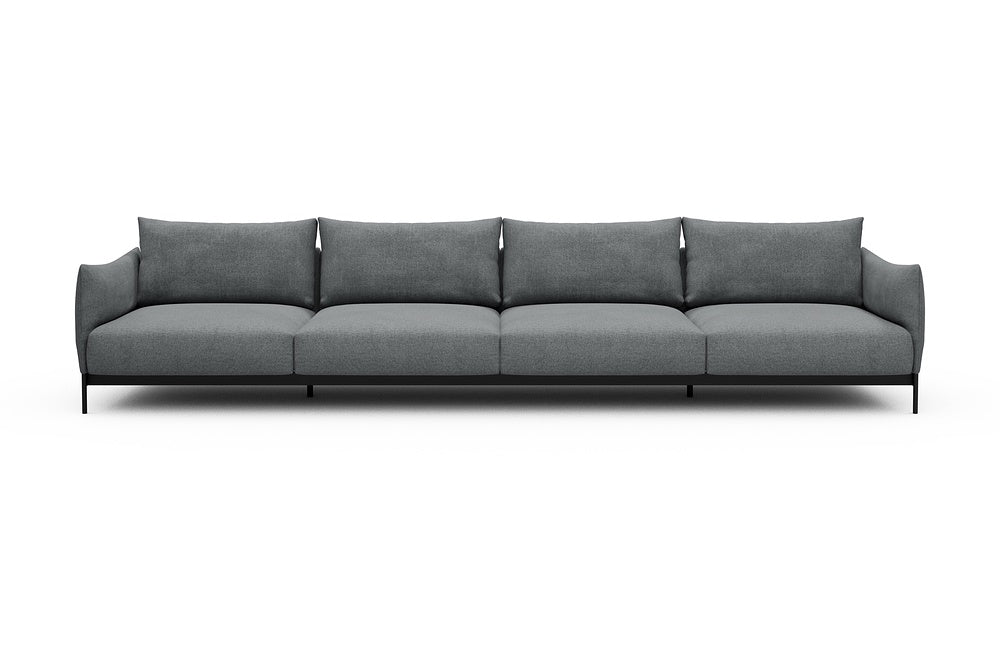 Kayto Modular Sofa - C4 - 385 x 100 cm - 4 Seater - 495 Casone Gravel Grey