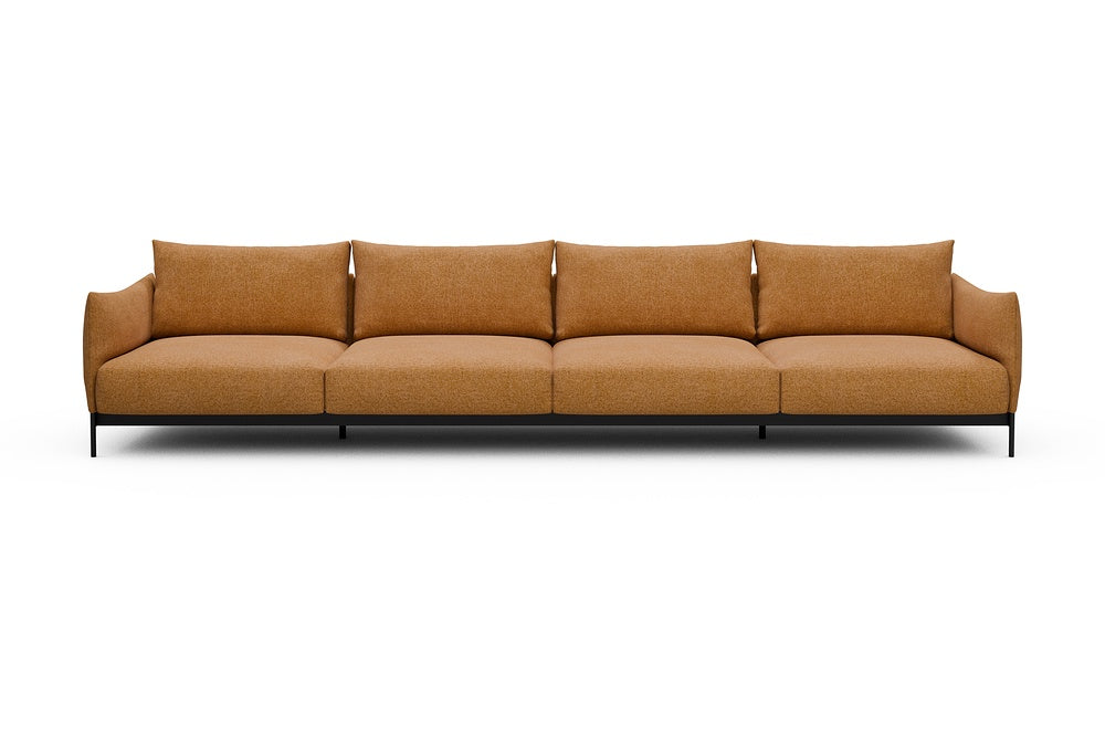 Kayto Modular Sofa - C4 - 385 x 100 cm - 4 Seater - 497 Casone Warm Yellow