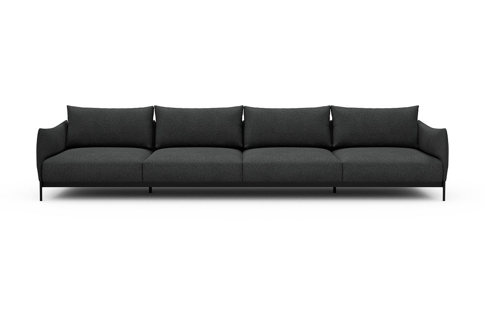 Kayto Modular Sofa - C4 - 385 x 100 cm - 4 Seater - 529 Bouclé Charcoal