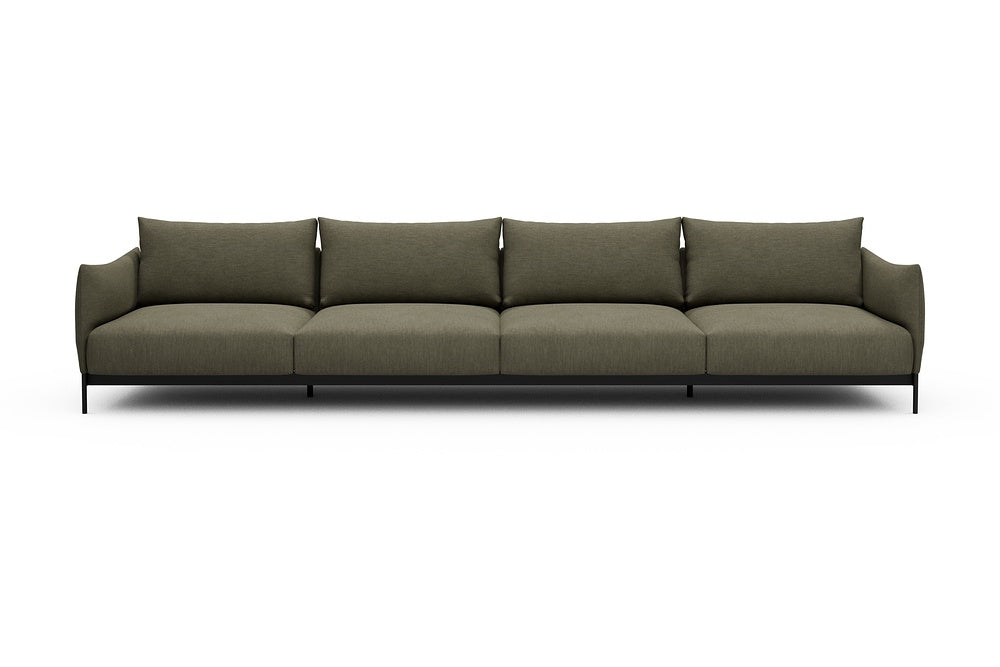 Kayto Modular Sofa - C4 - 385 x 100 cm - 4 Seater - 575 Vivus Dusty Olive