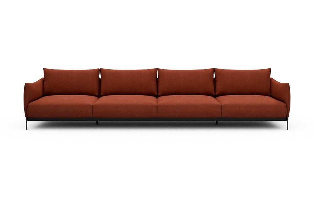 Kayto Modular Sofa - C4 - 385 x 100 cm - 4 Seater - 581 Argus Rust