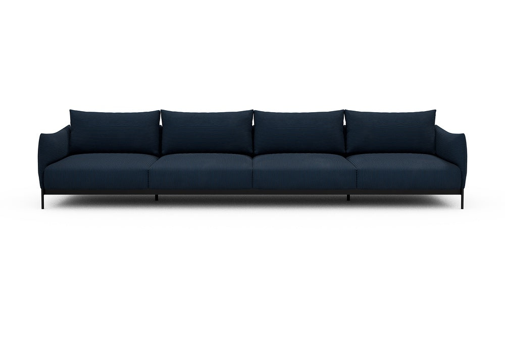 Kayto Modular Sofa - C4 - 385 x 100 cm - 4 Seater - 591 Corduroy Midnight-Blue