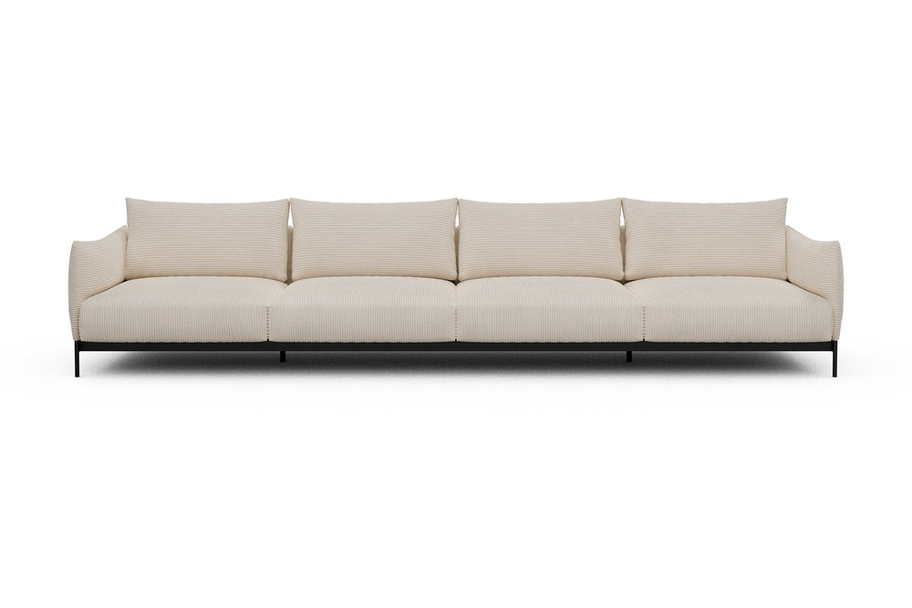 Kayto Modular Sofa - C4 - 385 x 100 cm - 4 Seater - 594 Corduroy Ivory