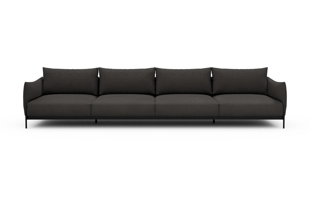 Kayto Modular Sofa - C4 - 385 x 100 cm - 4 Seater - 597 Corduroy Charcoal
