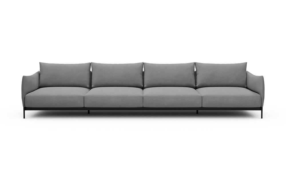 Kayto Modular Sofa - C4 - 385 x 100 cm - 4 Seater - 764 Cura Sand Grey