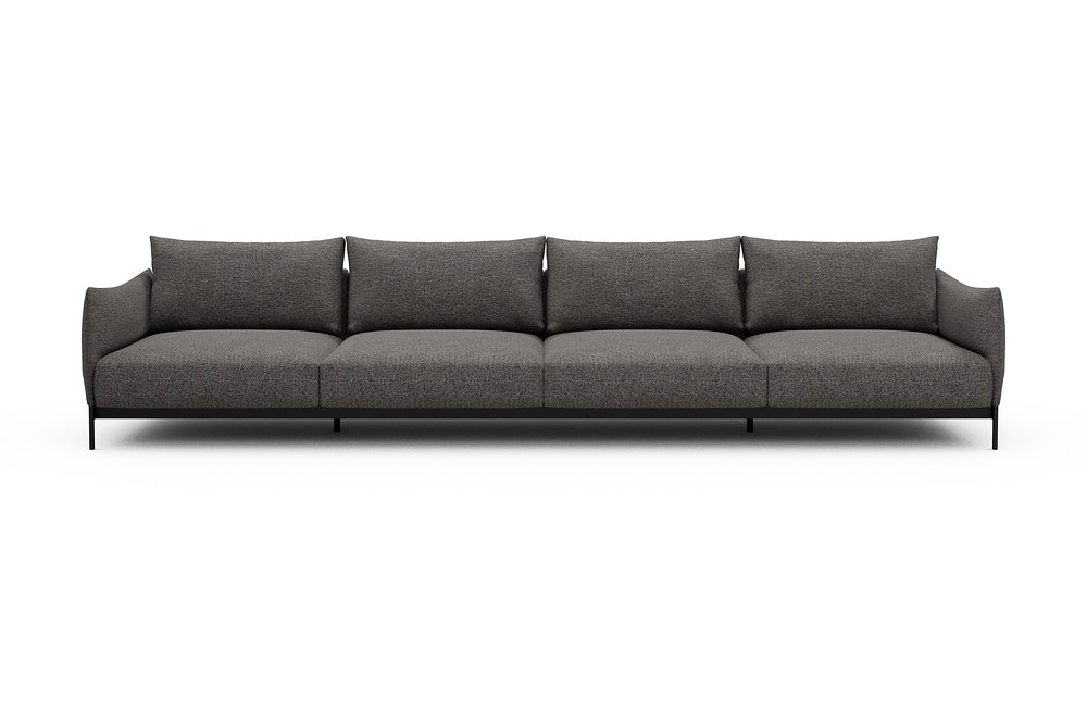 Kayto Modular Sofa - C4 - 385 x 100 cm - 4 Seater - 772 Carreno Salt & Pepper