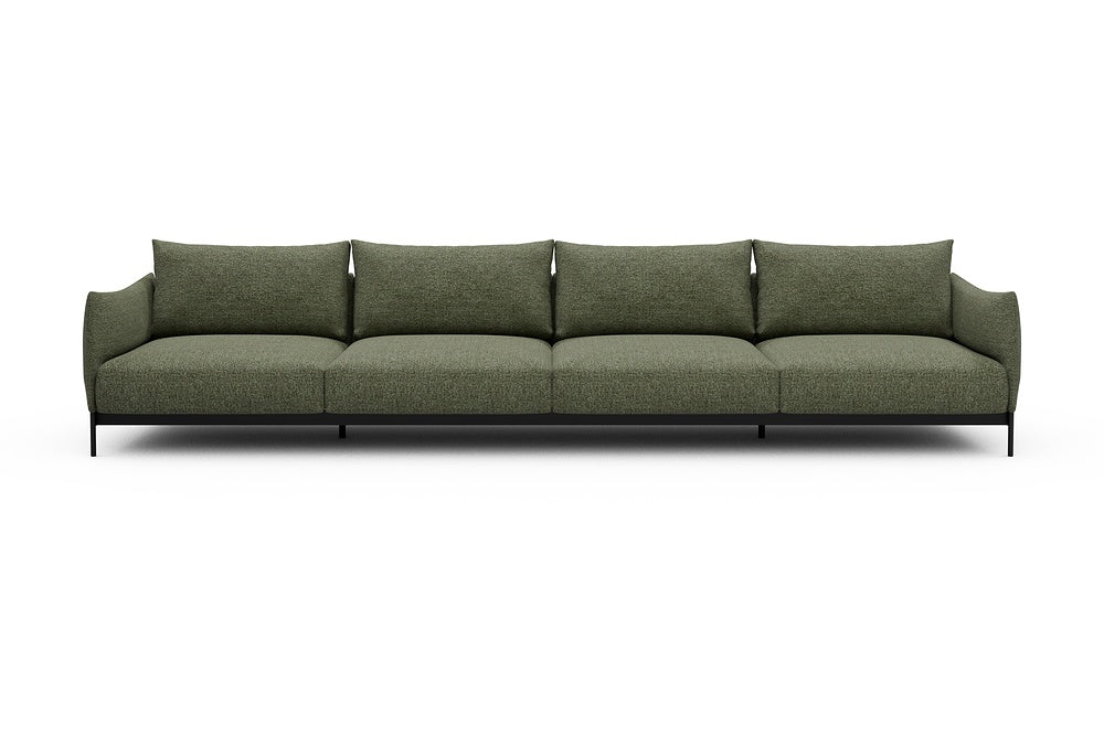 Kayto Modular Sofa - C4 - 385 x 100 cm - 4 Seater - 775 Carreno Vivid Green