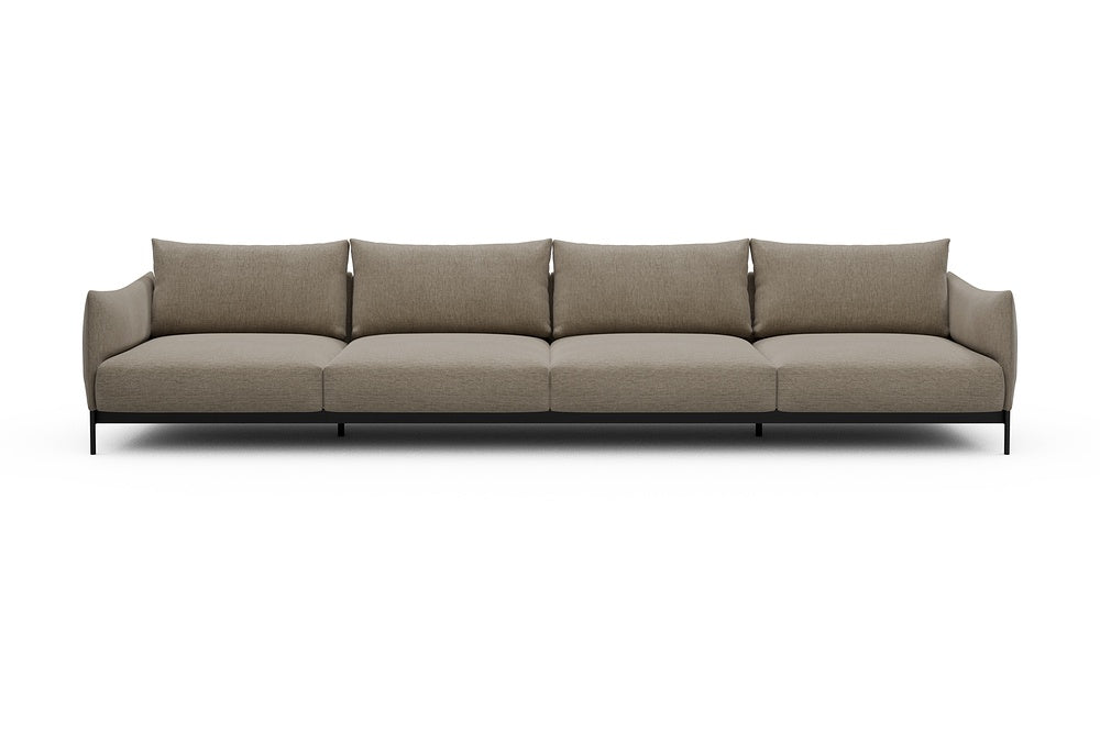 Kayto Modular Sofa - C4 - 385 x 100 cm - 4 Seater - 810 Smooth Smooth Beige