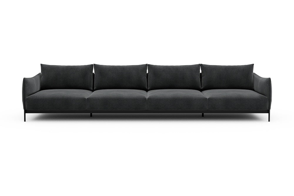 Kayto Modular Sofa - C4 - 385 x 100 cm - 4 Seater - 811 Smooth Deep Warm Grey