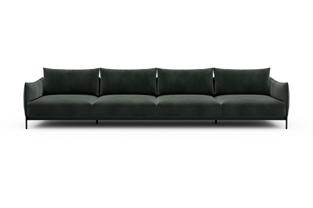 Kayto Modular Sofa - C4 - 385 x 100 cm - 4 Seater - 814 Smooth Laural Green