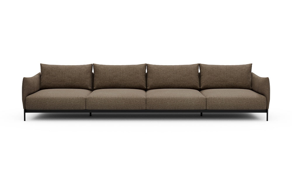 Kayto Modular Sofa - C4 - 385 x 100 cm - 4 Seater - 817 Aivi Khaki Brown