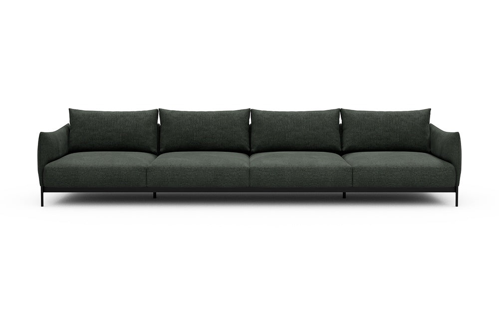 Kayto Modular Sofa - C4 - 385 x 100 cm - 4 Seater - 818 Aivi Pine Green