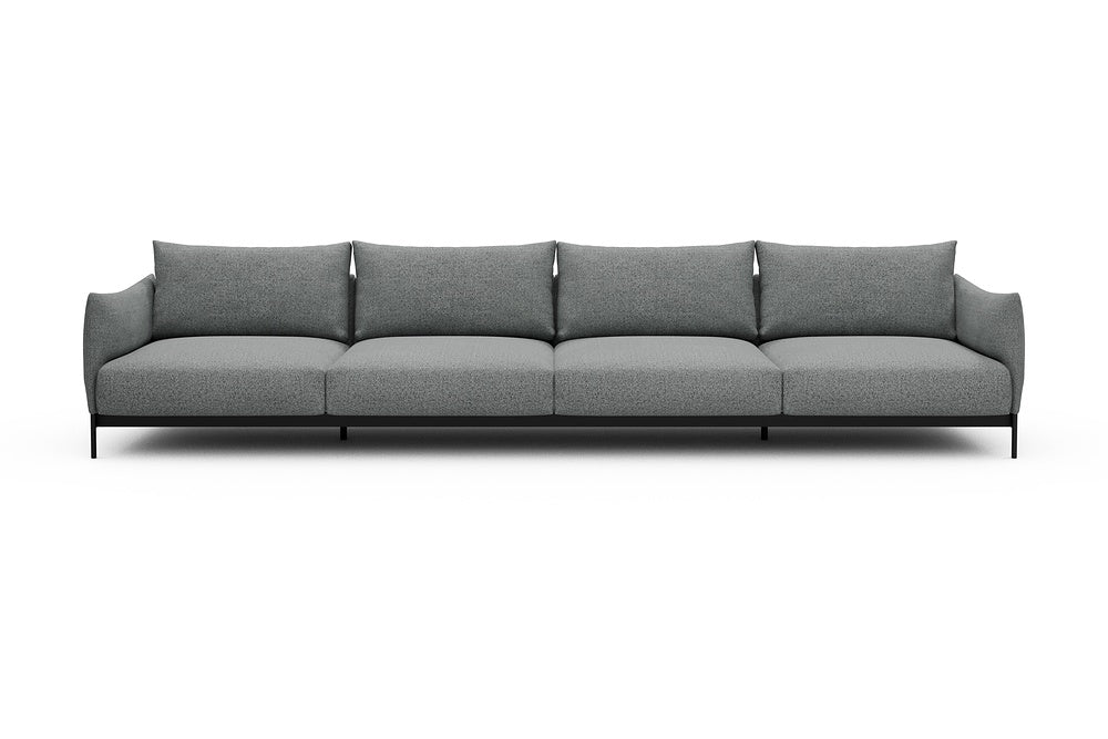 Kayto Modular Sofa - C4 - 385 x 100 cm - 4 Seater - 819 Aivi Gravel Grey