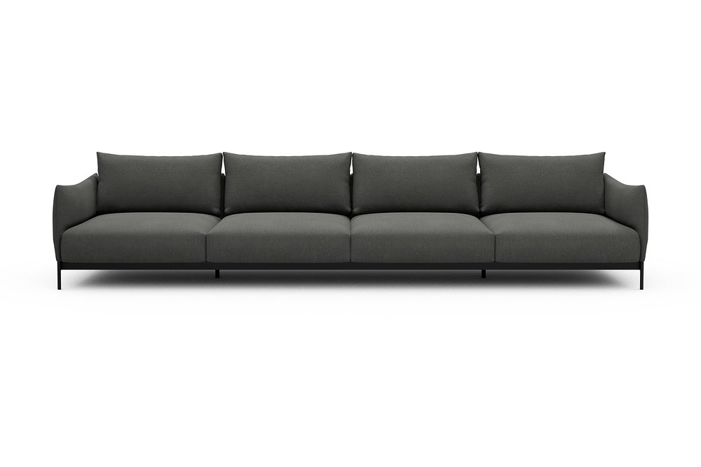 Kayto Modular Sofa - C4 - 385 x 100 cm - 4 Seater - 852 Mahoga Seal Grey