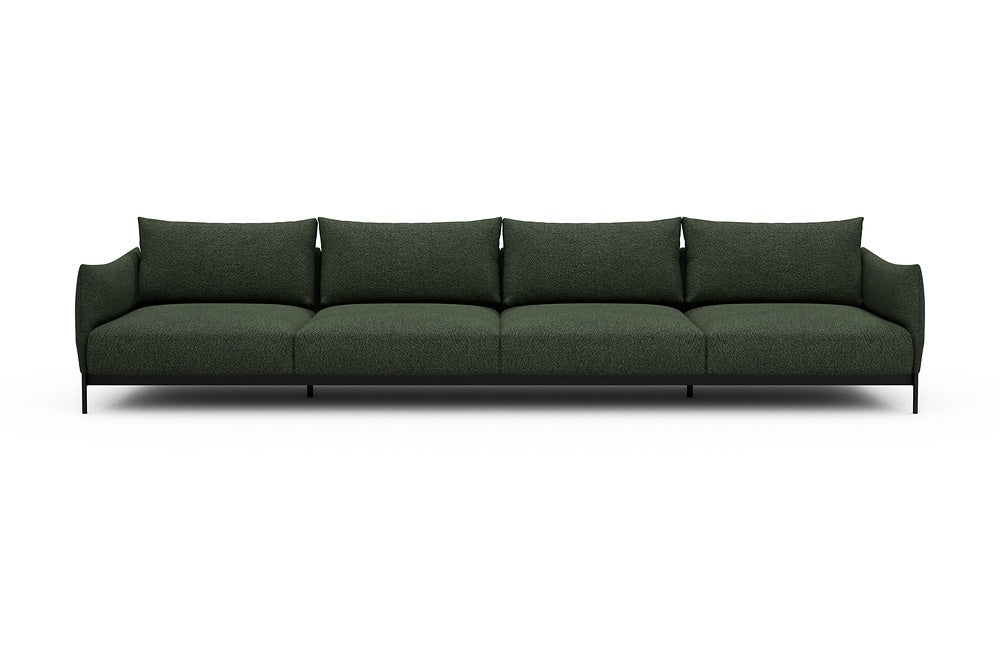 Kayto Modular Sofa - C4 - 385 x 100 cm - 4 Seater - 869 Vanora Deep Green