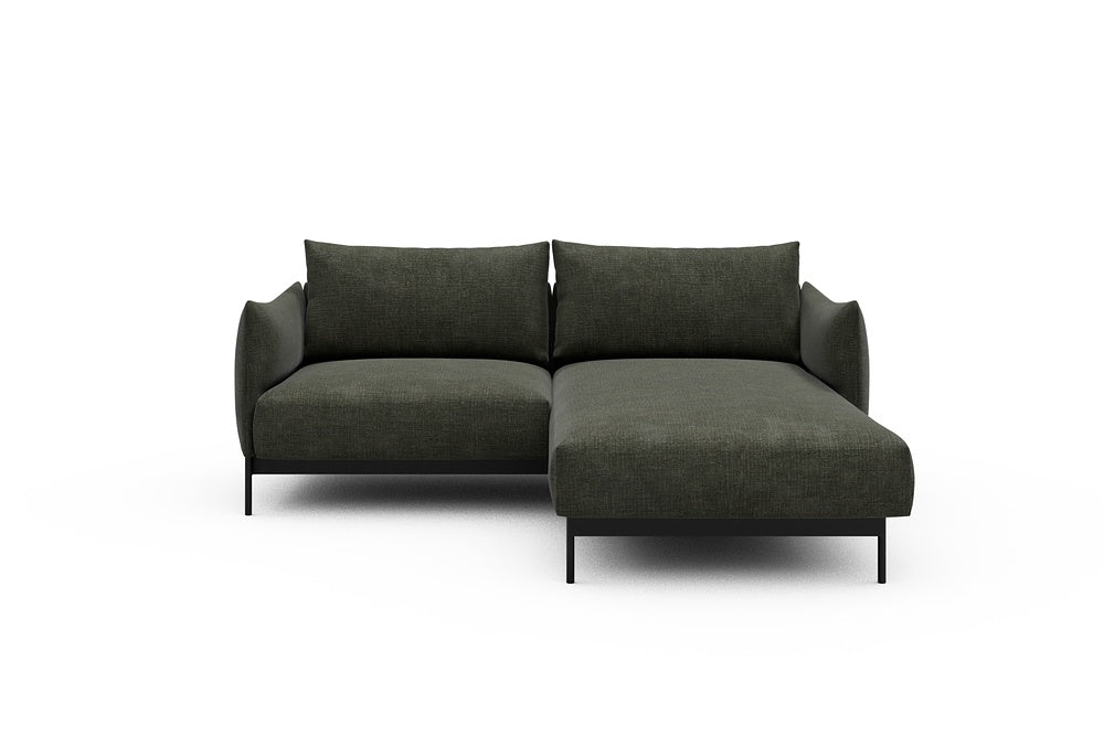 Kayto Modular Sofa - D1 - 205 x 185 cm - 1 Seater + Chaise - 413 Esina Olive Green