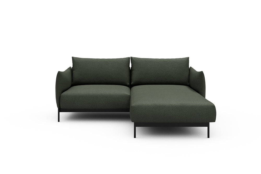 Kayto Modular Sofa - D1 - 205 x 185 cm - 1 Seater + Chaise - 488 Denari Forest Green