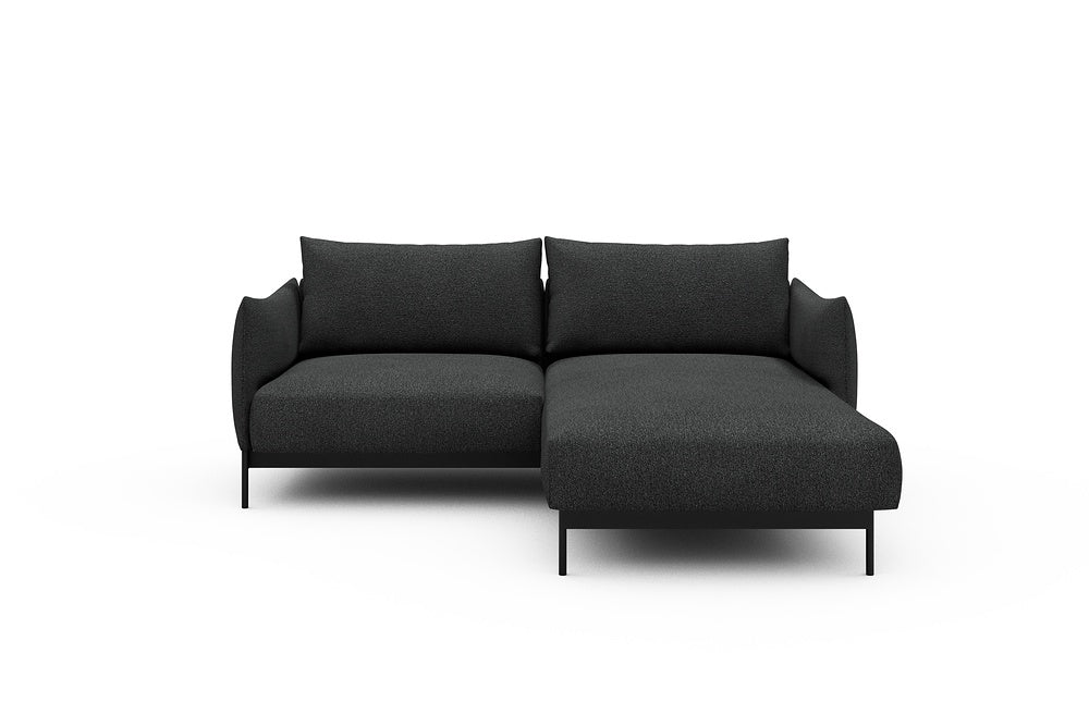 Kayto Modular Sofa - D1 - 205 x 185 cm - 1 Seater + Chaise - 529 Bouclé Charcoal