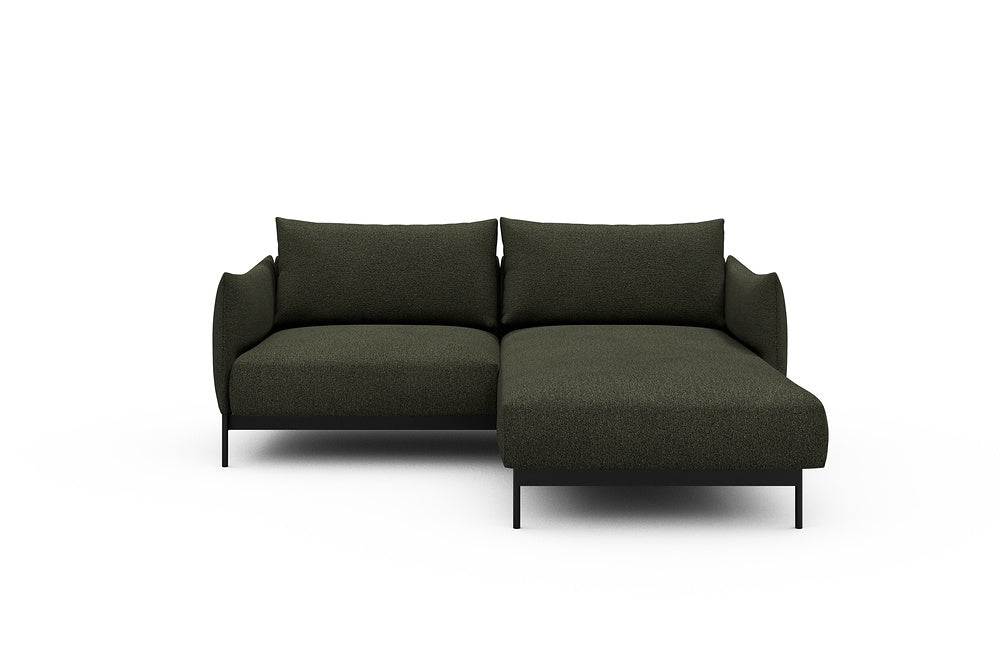 Kayto Modular Sofa - D1 - 205 x 185 cm - 1 Seater + Chaise - 535 Bouclé Forest Green