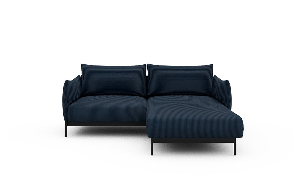 Kayto Modular Sofa - D1 - 205 x 185 cm - 1 Seater + Chaise - 591 Corduroy Midnight-Blue