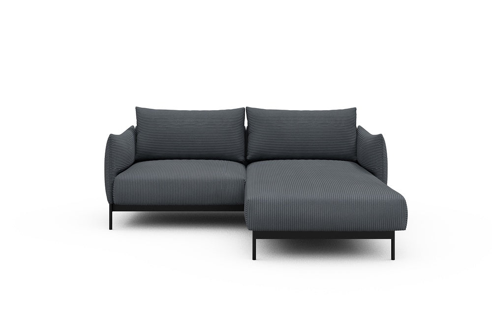 Kayto Modular Sofa - D1 - 205 x 185 cm - 1 Seater + Chaise - 592 Corduroy Silvermist